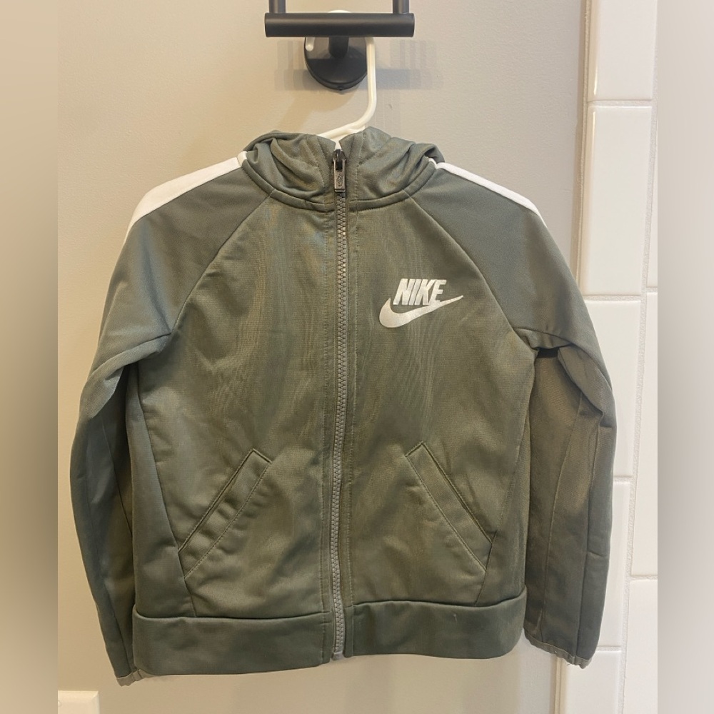 Nike Olive Green Hoodie with White Logo / Size 3T / VGUC